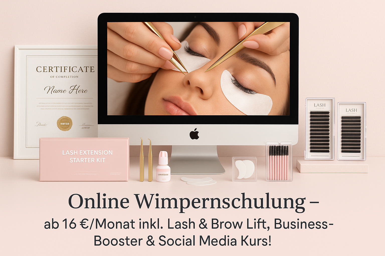 Eyelash training including Lash &amp; Browlift training (one-time payment)