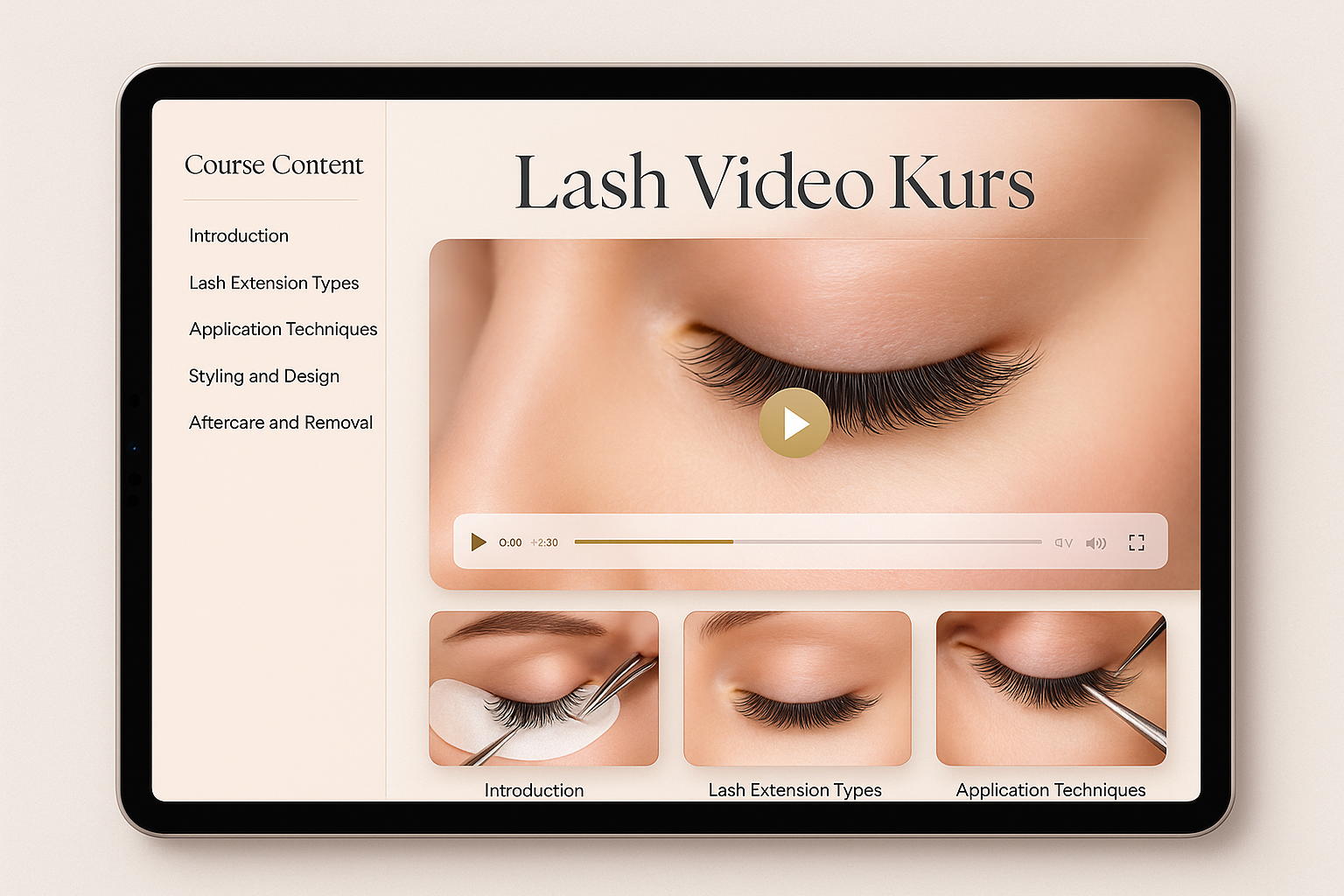 Mockup Lash Video Kurs